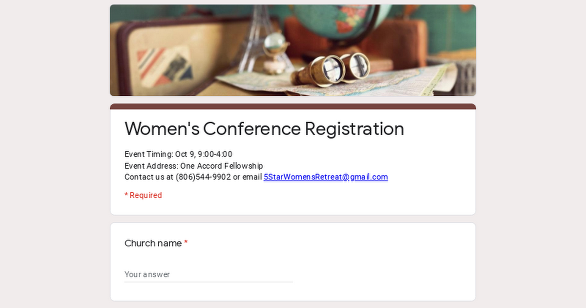 Women's Conference Registration