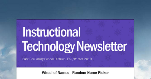 Instructional Technology Newsletter