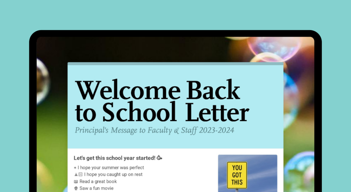Welcome Back to School newsletter template.