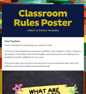Classroom Rules Poster