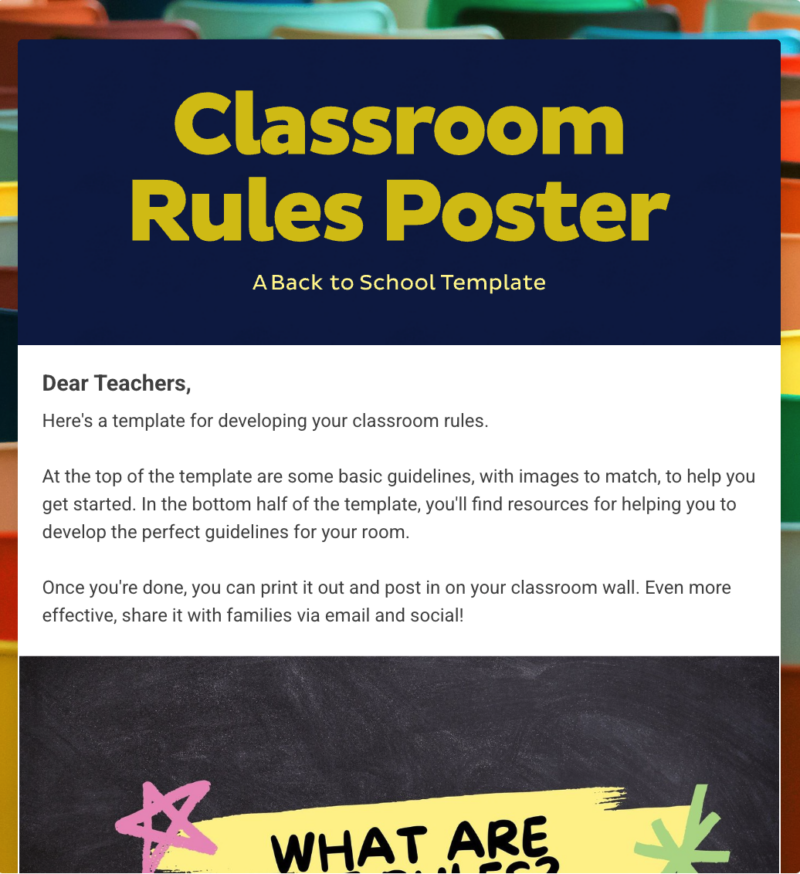 Classroom Rules Poster