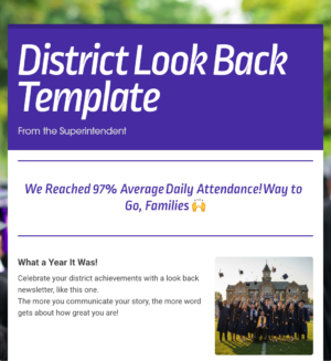 District Look Back Template