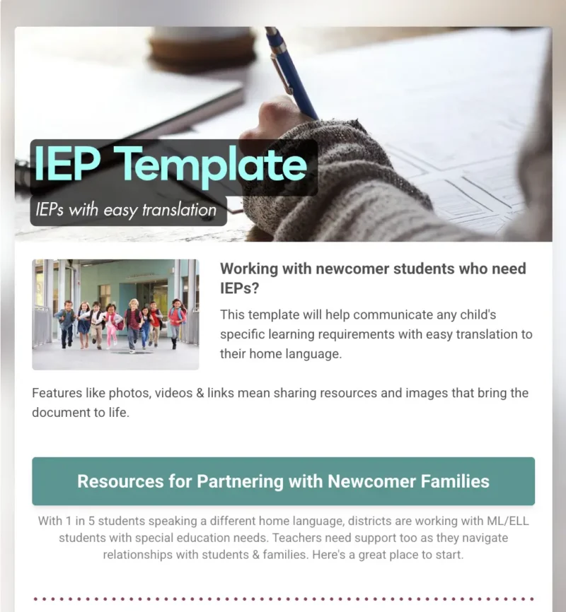 IEP Template