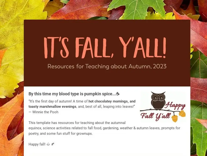 It is Fall Yall newsletter template.