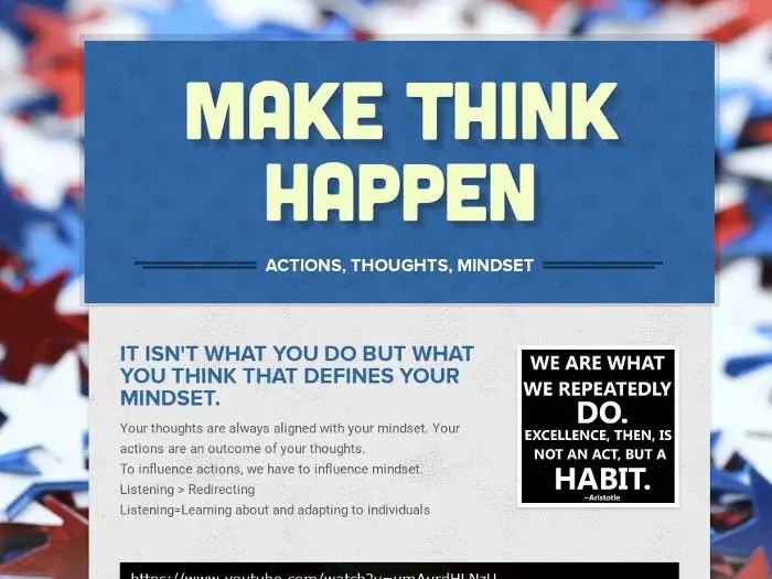 Make Think Happen newsletter template.