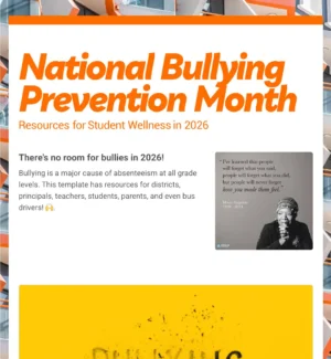 National Bullying Prevention Month template