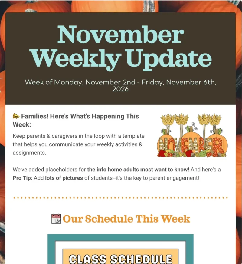 November Weekly Update 2026