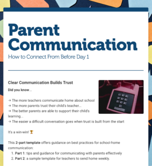 Parent Communication
