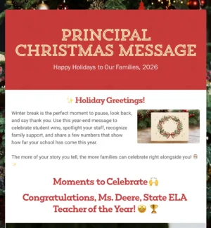 Principal Christmas Message 2026