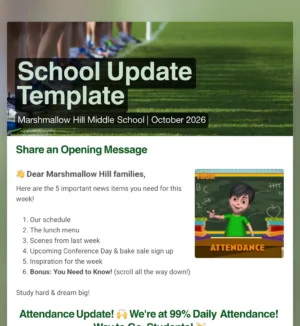 School Update Template