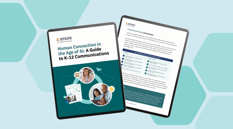 Press release about Smore's new eBook with image of front page and internal page