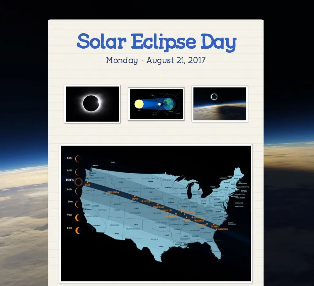 Solar eclipse Day newsletter template.