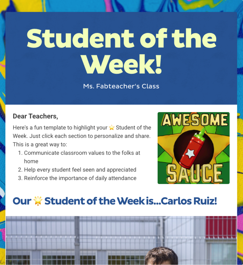 Student of the Week!