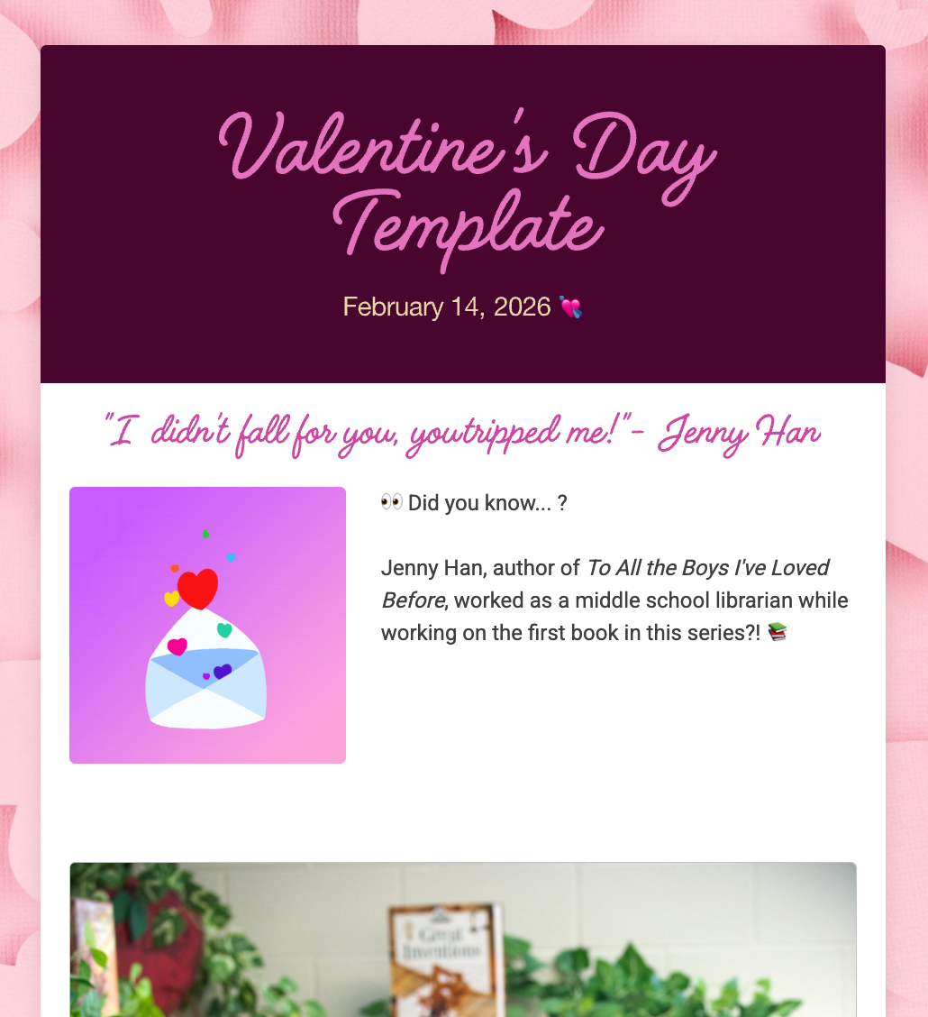 Valentine s Day Template February Newsletter Ideas Smore