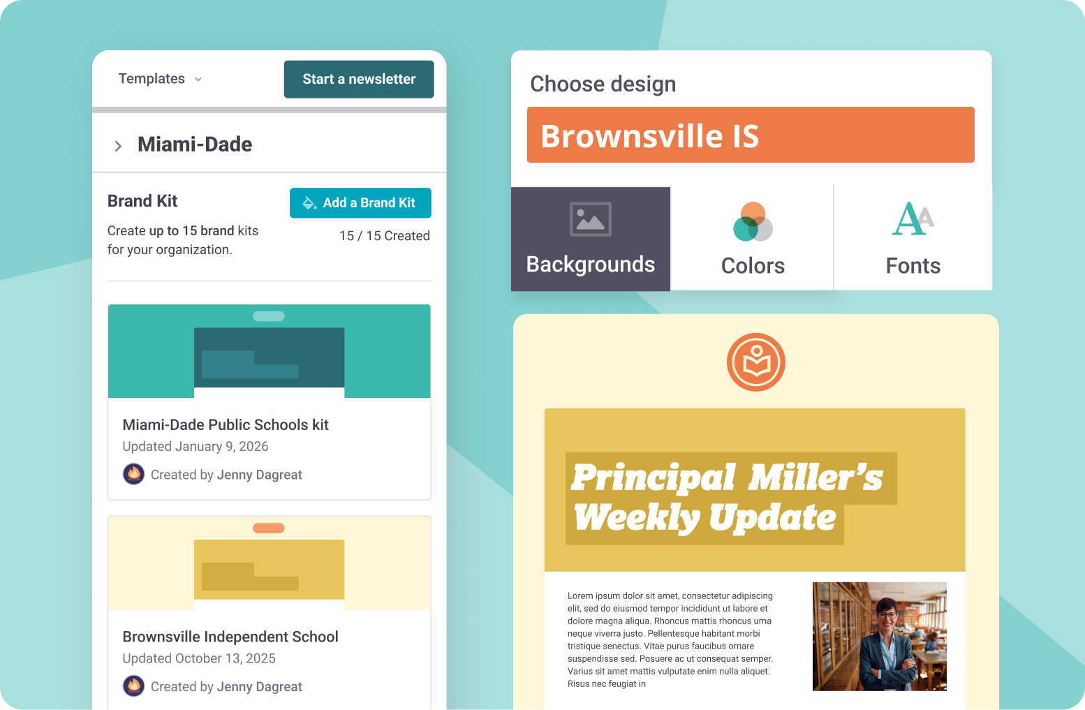 School Newsletter Branding Smore for Teams