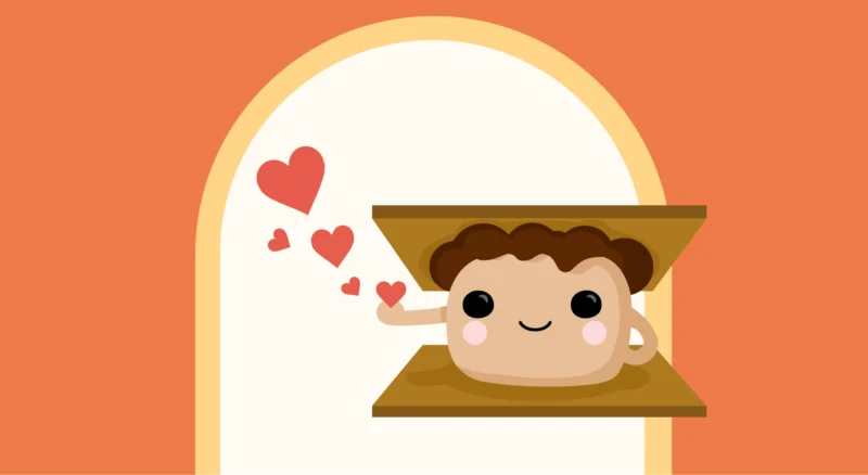 An adorable smiling character with hearts, symbolizing warmth and love, perfect for February-themed newsletters focused on Valentine’s Day and family engagement.