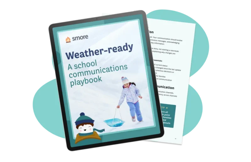Tablet with Weather-ready school communications playbook