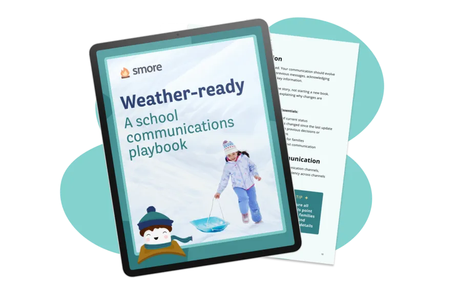 Tablet with Weather-ready school communications playbook