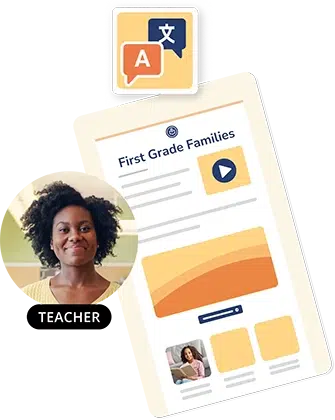 Smore newsletter example with a photo of a school teacher smiling at the camera